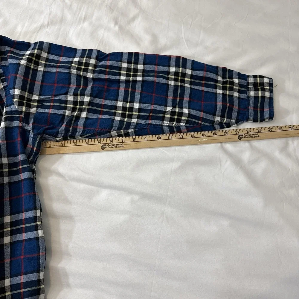 Nautica Jeans Co Men's 3XL Plaid Flannel Shirt Button Down‎